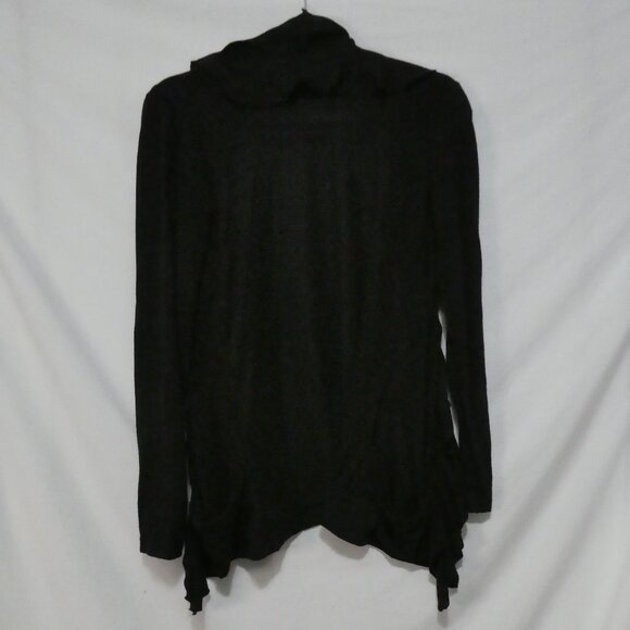 WET SEAL | P2P 17 inches measured | Black Open Front Long Sleeve Cardigan - Picture 3 of 15